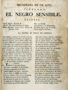 Erste Seite von "El negro sensible"