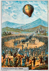 Erster Testflug eines Heißluftballons in Annonay, Frankreich, 4. Juni 1783, 1890er Jahre von Unbekannt