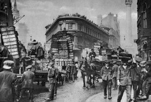 Fischträger in Billingsgate, London, 1926-1927