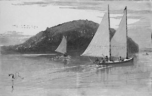 Angeln von einem Segelboot, 1883
