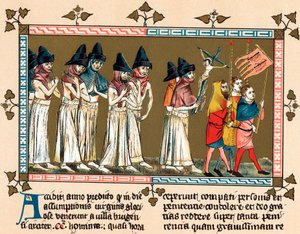 Geißler in der niederländischen Stadt Tournai Doornik, 1349