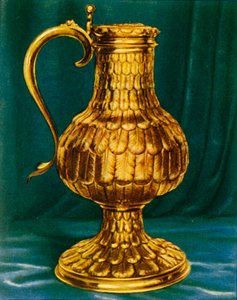 Flagon mit Federarbeit, 1938