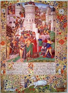 Flavius Josephus vor Titus, bei der Belagerung von Jerusalem, 70 von Unbekannt