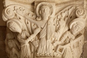Fleury-Abtei Basilika Vorhalle Kapitell Saint Benoit sur Loire Frankreich von Unbekannt