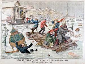 Überschwemmungen in St. Petersburg, Russland, 1903 von Unbekannt