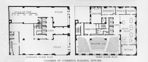 Grundrisse, Handelskammergebäude, Newark, New Jersey, 1924 von Unbekannt