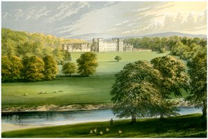 Floors Castle, Roxburghshire, Schottland, Herzog von Roxburghe, ca. 1880 von Unbekannt