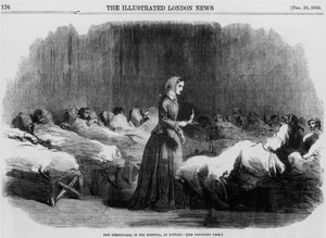 Florence Nightingale, englische Krankenschwester und Krankenhausreformerin, 1855