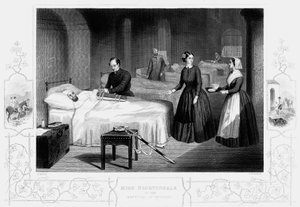 Florence Nightingale im Krankenhaus von Scutari, um 1860 von Unbekannt