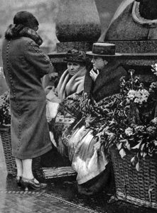 Blumenverkäufer, Piccadilly Circus, London, 1926-1927