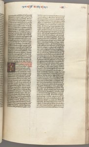 Fol. 184r, Esra II, historiierte Initiale E, ein Priester, der einen Altar räuchert