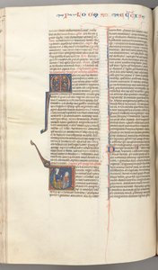 Fol. 247v, Ecclesiastes, historisierte Initiale V, Salomo lehrt, ca. 1275-1300