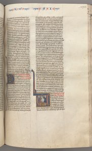 Fol. 273r, Jesaja, historiierte Initiale V, das Martyrium von Jesaja, um 1275-1300