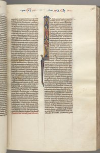 Fol. 96r, Ruth, historiierte Initiale I mit Elimilech und Naomi, c. 1275-1300