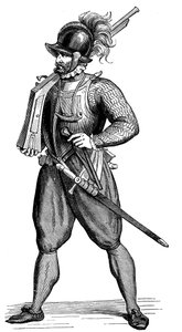 Fußsoldat mit einer Hakenbüchse, 1590 von Unbekannt