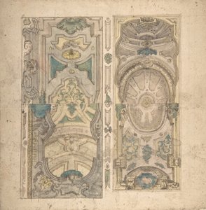 Vier alternative Entwürfe für ein Gewölbe, 1700-1780