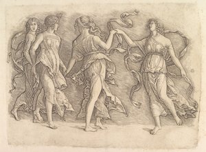 Vier tanzende Musen, ca. 1497 von Unbekannt