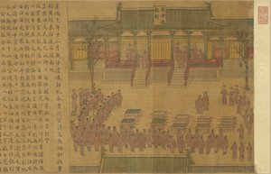 Vier Ereignisse der Jingde-Herrschaft: Khitan-Gesandte besuchen den Hof, ca. 1000