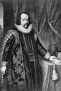 Francis Bacon, britischer Staatsmann und Essayist, spätes 16. - frühes 17. Jahrhundert von Unbekannt