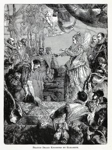 Francis Drake von Elisabeth zum Ritter geschlagen, 1882