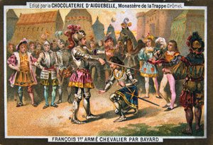 Francois I. ernennt Ritter bei Bayard, 1515, 19. Jahrhundert