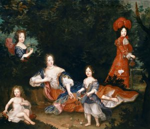 Françoise-Athénaïs de Rochechouart, Marquise de Montespan 1640-1707 und ihre Kinder von Unbekannt