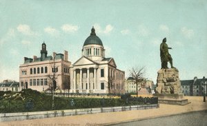 Freie Bibliothek Freie S Kirche & Wallace Statue - Aberdeen, 1900er Jahre