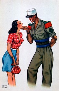 Postkarte der französischen Fremdenlegion, 20. Jahrhundert von Unbekannt