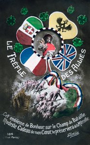 Französische Postkarte aus dem Ersten Weltkrieg, 1914-1918