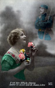 Französische Postkarte aus dem Ersten Weltkrieg, 1914-1918 von Unbekannt