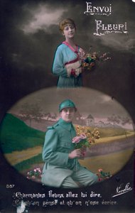 Französische Postkarte aus dem Ersten Weltkrieg, 1914-1918