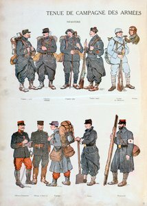 Französische Armeeuniformen, Erster Weltkrieg, 1914 von Unbekannt