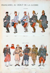 Französische Armeeuniformen, Erster Weltkrieg, 1914 von Unbekannt
