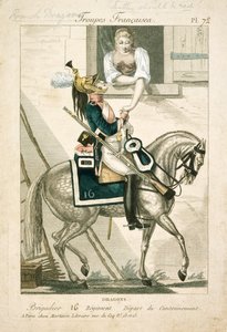 Französischer Dragoner der Napoleonischen Kriege, frühes 19. Jahrhundert von Unbekannt