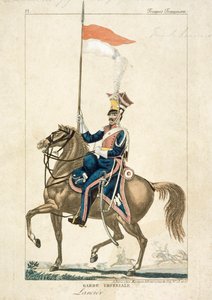 Französischer Lanzenreiter der kaiserlichen Garde, Napoleonische Kriege, um 1815 von Unbekannt