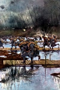 Französisches 1. Infanteriekorps überquert den Yser-Kanal, Erster Weltkrieg, 4:45 Uhr, 31. Juli 1917 von Unbekannt
