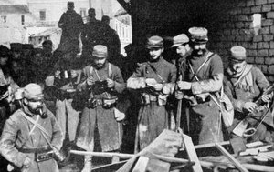 Französische Soldaten in der Champagne, Frankreich, Erster Weltkrieg, 1915 von Unbekannt