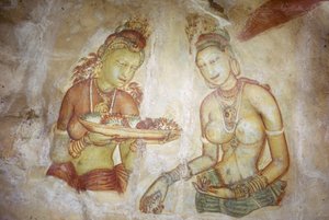 Fresko, Damen von Sigiriya, Sri Lanka