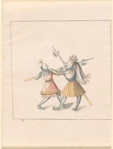 Freydal, Das Buch der Turniere und Turniere von Kaiser Maximilian I: Kämpfe...Tafel 143 von Unbekannt