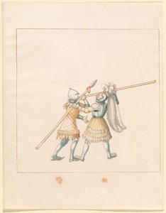 Freydal, Das Buch der Turniere und Turniere von Kaiser Maximilian I.: Kämpfe...Tafel 150, ca. 1515 von Unbekannt