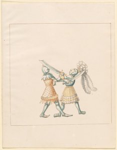 Freydal, Das Buch der Turniere und Turniere von Kaiser Maximilian I: Kämpfe...Tafel 154 von Unbekannt