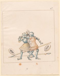 Freydal, Das Buch der Turniere und Turniere von Kaiser Maximilian I: Kämpfe...Tafel 152 von Unbekannt