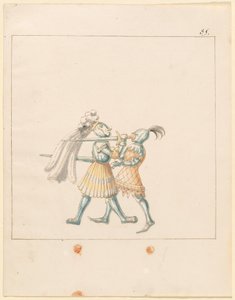 Freydal, Das Buch der Turniere und Turniere von Kaiser Maximilian I: Kämpfe...Tafel 165, ca. 1515 von Unbekannt