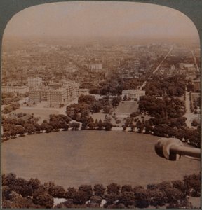 Vom Washington Monument N., das Weiße Haus, Finanzministerium und Außenministerium, Washington, USA von Unbekannt