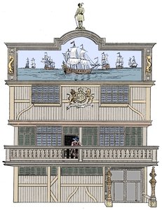 Vorderseite des alten East India House, London, 1894 von Unbekannt