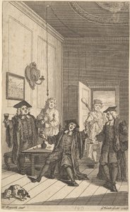 Frontispiz zu The Humours of Oxford, April 1730 von Unbekannt