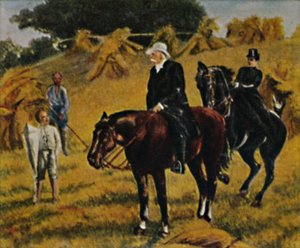 Fürst Bismarck 1815-1898 als Gutsherr. - Gemälde von Marz, 1934 von Unbekannt