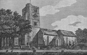 Fulham Kirche im Jahr 1812 von Unbekannt