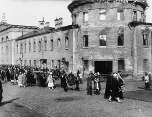Trauerzug des Dichters Alexander Blok, Petrograd, Russland, 10. August 1921
