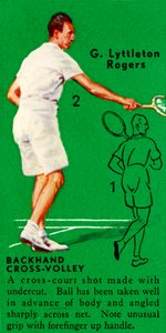 G. Lyttleton Rogers - Rückhand-Cross-Volley, um 1935 von Unbekannt